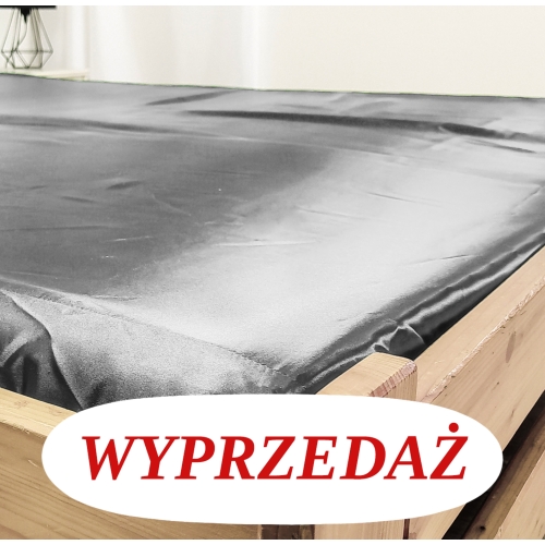 Wyprzedaż Prześcieradło Satynowe 220 z gumką - SREBRO